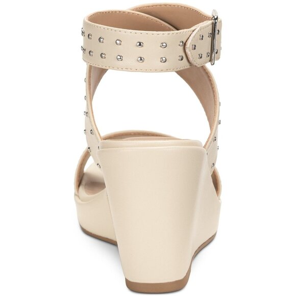 Sun + Stone Women's Emiee Studded Strappy Wedge Sandals - Picture 3 of 3